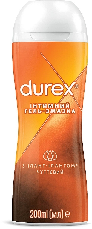 Ylang-Ylang Lubricant Gel with Massage Applicator, 200 ml - Durex Play Massage 2 in 1 Sensual — photo N9