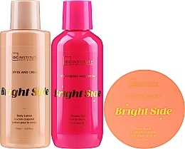 Set - IDC Institute Bright Side Bath Gift Set (b/wash/150ml + b/scrub/100ml + b/lot/150ml + bag/1pcs) — photo N2