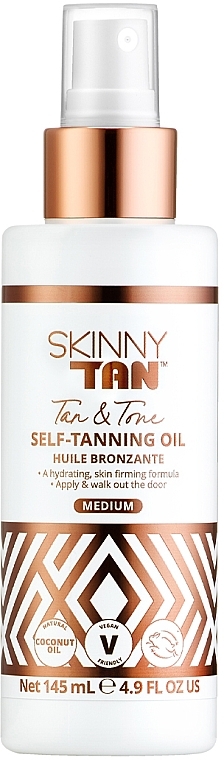 Self-Tanning Oil 'Medium' - Skinny Tan Tan and Tone Oil — photo N1