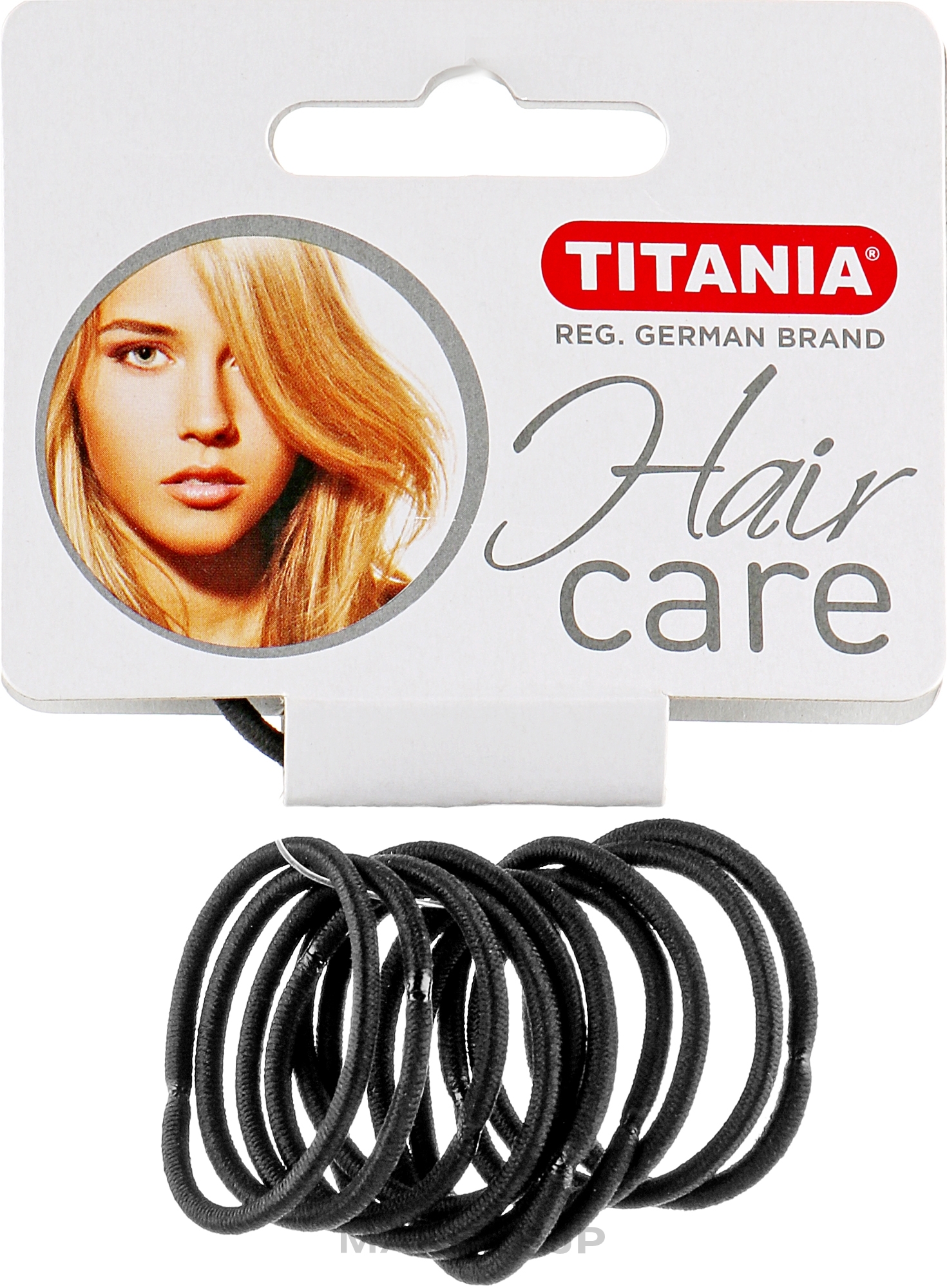 Elastic Hair Band, small, black - Titania — photo 12 szt.