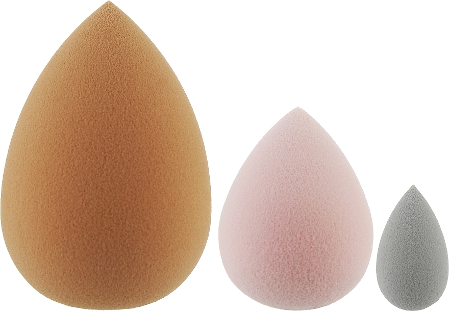 Makeup Sponge - Lussoni Raindrop Makeup Sponge Set of 3 — photo N1