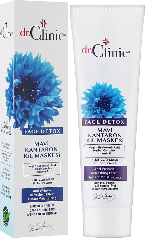 Clay Face Mask with Cornflower Extract - Dr. Clinic Blue Clay Mask — photo N15