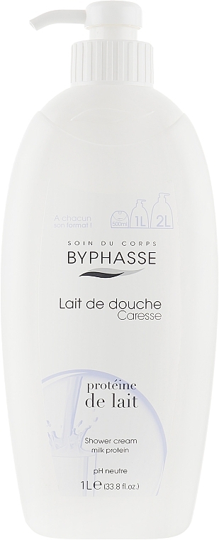 Shower Cream "Milk Protein" - Byphasse Caresse Shower Cream — photo N2