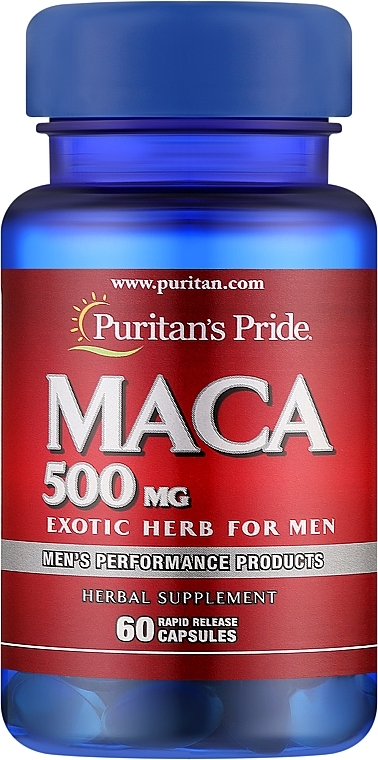 Supplement for Men 'Maka', 500 mg - Puritan's Pride Maca 500mg Exotic Herb for Men — photo N1