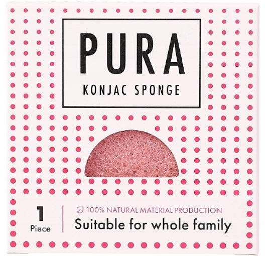 Konjac Sponge, pink - Sister Young PURA Konjac Sponge Pink — photo N1