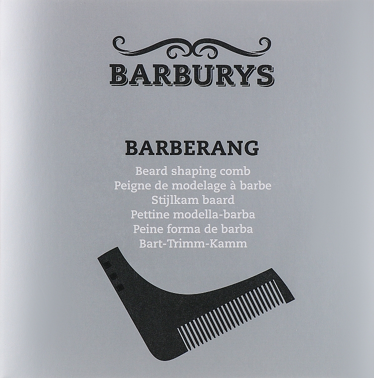 Beard Comb - Barburys Barberang Beard Shaping Comb — photo N14