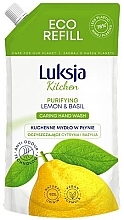 Lemon & Basil Liquid Soap - Luksja Kitchen Purifying Lemon & Basil Caring Hand Wash (doy-pack)  — photo N5