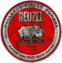Hair Styling Pomade - Reuzel Water Soluble Red High Sheen Pomade — photo N5