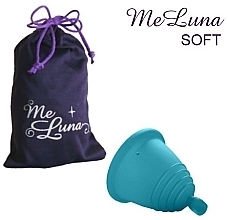 Menstrual Cup with Ball, size L, sea wave - MeLuna Soft Shorty Menstrual Cup Ball — photo N7