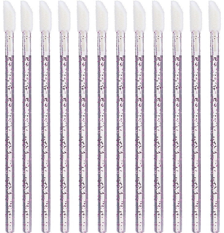 Lip Applicators, transparent-pink, 12 pcs - Ibra — photo N1