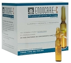 Vitamin C Face Ampoules - Cantabria Labs Endocare C Proteoglycans Oil Free Ampollas — photo N1