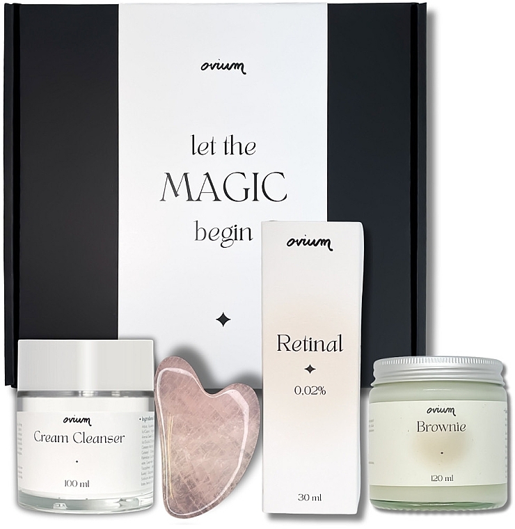 Set - Ovium Let The Magic Begin (cr/30ml + cr/cleanser/100ml + candle/120ml + gua-sha) — photo N1