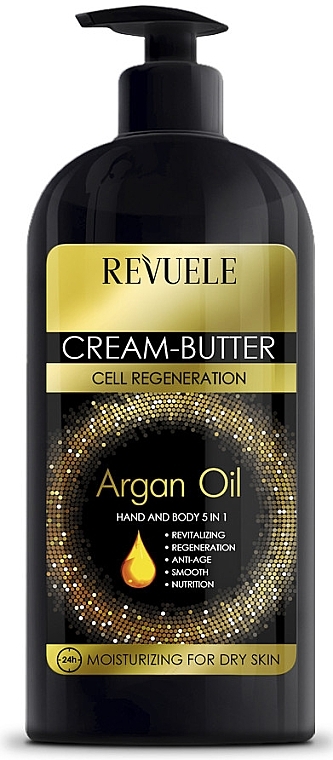 Hands & Body Cream Oil 5 in 1 - Revuele Argan Oil Cream-Butter — photo N1