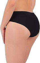 Seamless Boyshort Panties, laser cut, black - Moraj — photo N2