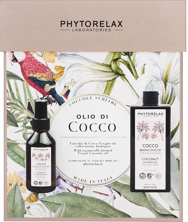 Set - Phytorelax Laboratories Coconut (sh/gel/250ml + oil/100ml) — photo N1