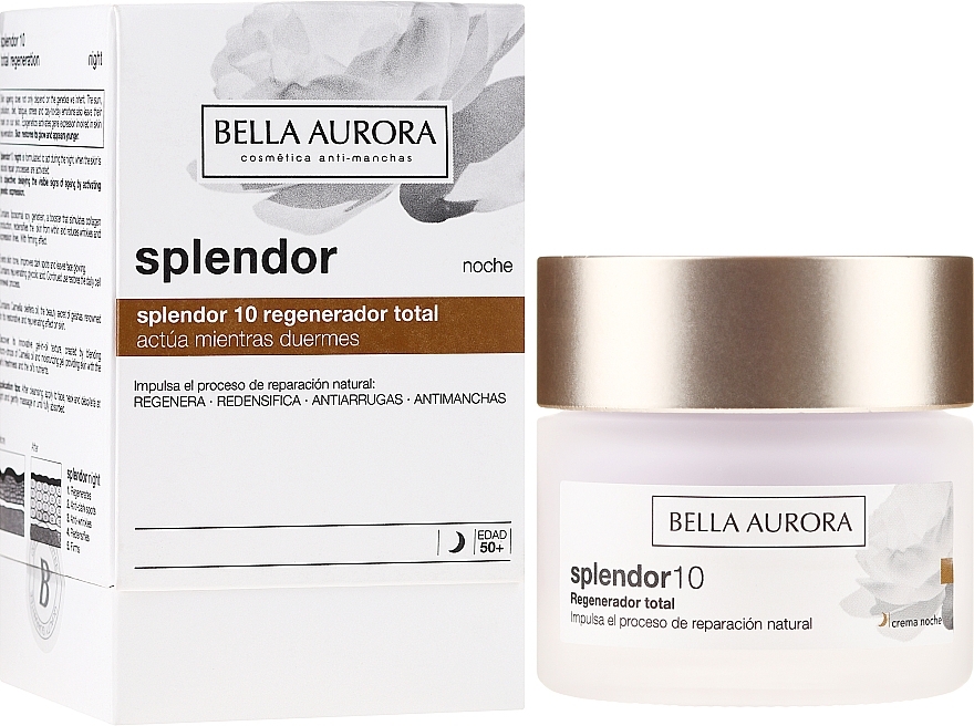 Regenerating Night Face Cream - Bella Aurora Splendor 10 Total Regeneration Night Cream — photo N1