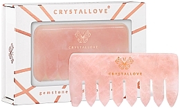 Fragrances, Perfumes, Cosmetics Massage Rose Quartz Hair Brush - Crystallove