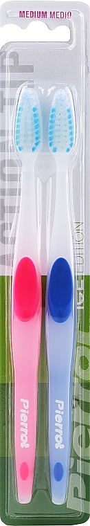 Toothbrush, medium-hard, blue + pink - Pierrot Action Tip Hard — photo N2