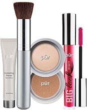 Fragrances, Perfumes, Cosmetics Set - Pur Minerals Best Sellers Starter Kit Light (primer/10ml + found/4.3g + bronzer/3.4g + mascara/5g + brush)