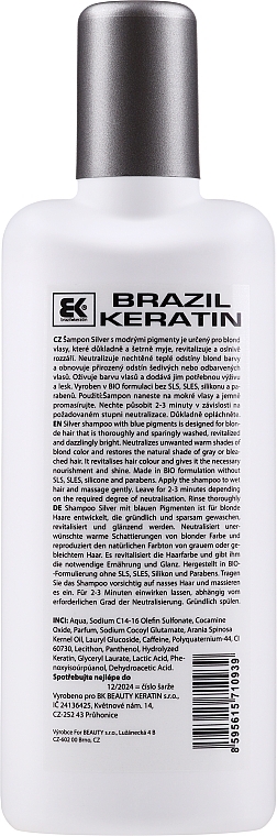 Neutralizing Shampoo - Brazil Keratin Silver Shampoo — photo N4