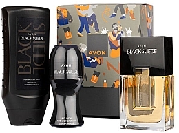 Avon Black Suede Aftershave Gift Set - Set (edt/75ml+deo/50ml+show gel/250ml) — photo N1