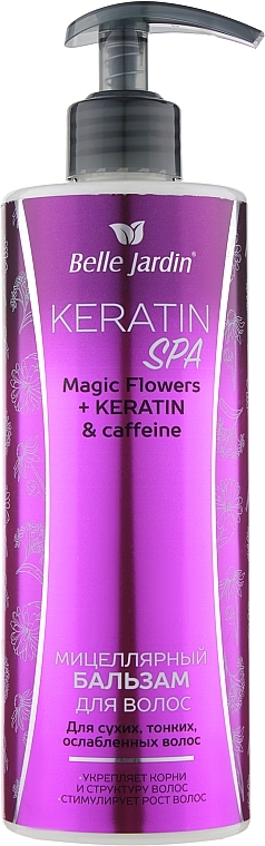 Micellar Conditioner for Dry, Thin & Weakened Hair - Belle Jardin SPA Magic Flowers + Keratin & Caffeine — photo N8