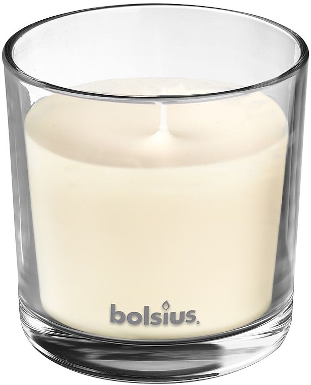 Scented Candle in Glass "Vanilla", 95/95 mm - Bolsius True Scents Candle — photo N2