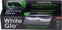 Fragrances, Perfumes, Cosmetics Set with Black-White Brush - White Glo Charcoal Total Mouth Detox (toothpaste/150g + toothbrush)