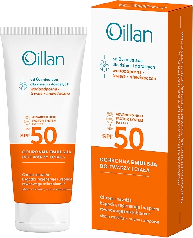 Sun Protection Face and Body Emulsion  - Oillan Sun Spf50+ — photo N2