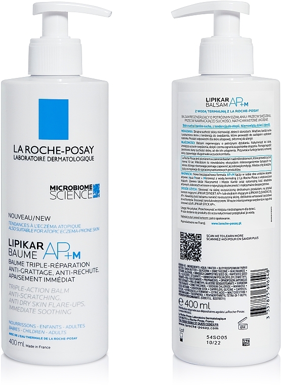 Lipidrestoring Face & Body Balm for Very Dry & Atopic-Prone Skin - La Roche-Posay Lipikar Baume AP+M — photo N2