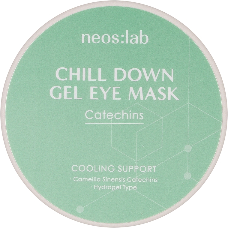 Hydrogel Eye Patches with Green Tea & Adenosine - Neos:lab Chill Down Gel Eye Mask Catechins — photo N1