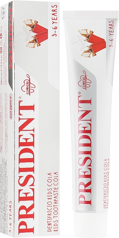 Kids Toothpaste "Clinical Kids", cola, 3-6 years - PresiDENT Kids Toothpast Cola — photo N1