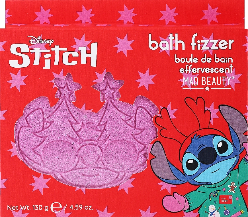 Stitch Bath Bomb - Mad Beauty Disney Stitch At Christmas Single Fizzer — photo N1