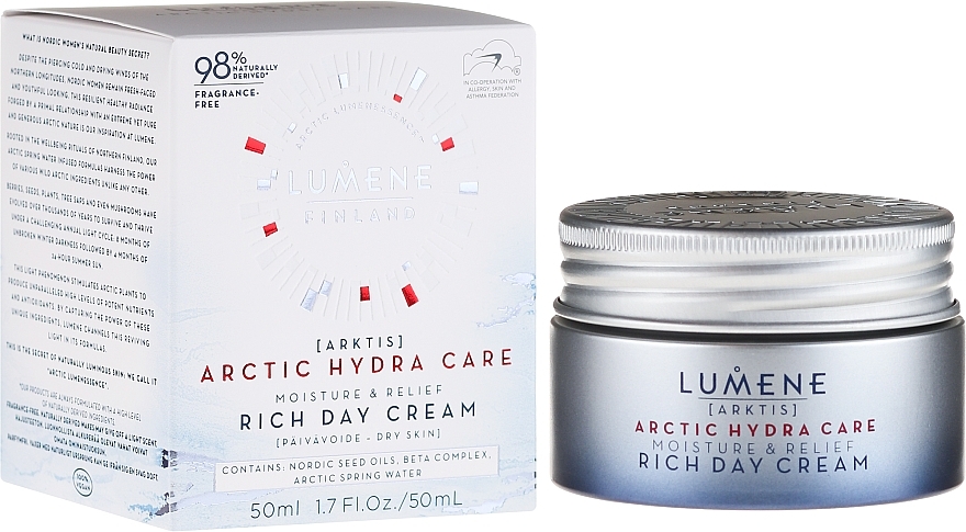 Day Cream for Face - Lumene Arctic Hydra Moisture Relief Cream — photo N1