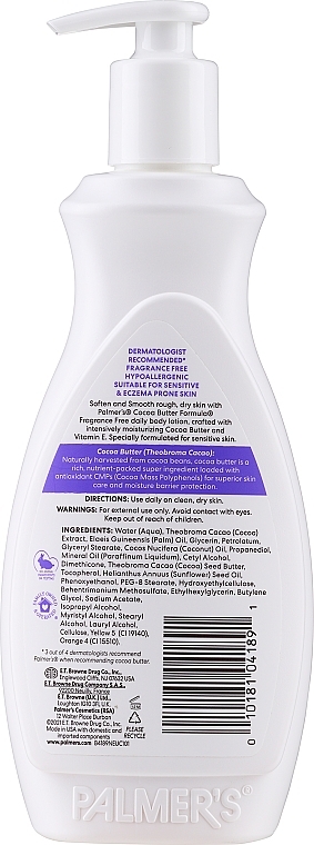 Body Lotion - Palmer's Cocoa Butter Fragrance Free Lotion — photo N4