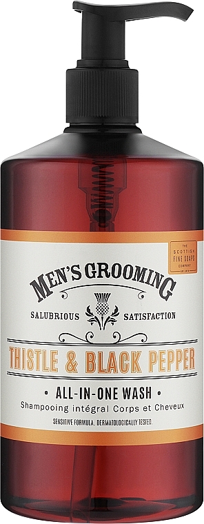 Shower Gel - Scottish Fine Soaps Men's Grooming Thistle & Black Pepper All-In-One Wash — photo N1