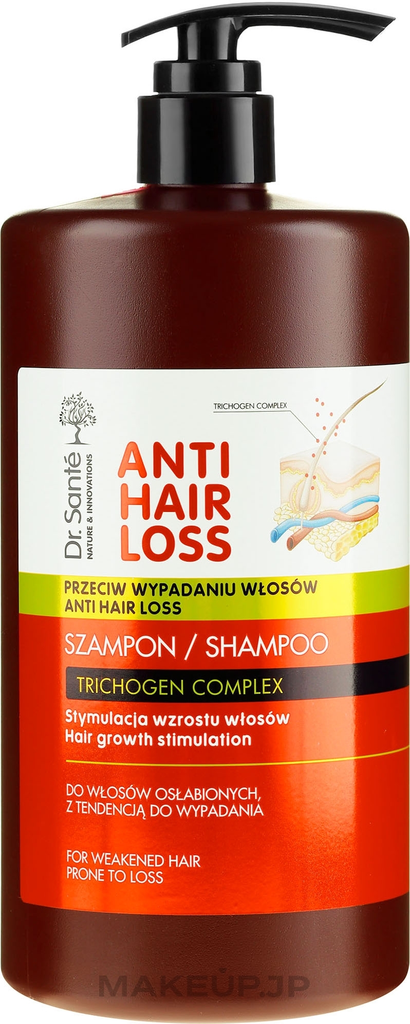 Weak & Loss-Prone Hair Shampoo with Pump - Dr. Sante Anti Hair Loss Shampoo — photo 1000 ml