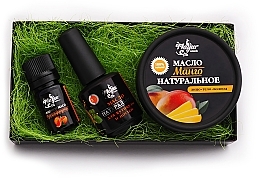Skin & Nail Gift Set "Mango & Grapefruit" - Mayur (oil/50ml + oil/15ml + oil/5ml) — photo N2