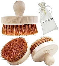 Fragrances, Perfumes, Cosmetics Round Body Brush with Coconut Fiber - LullaLove Body Brush