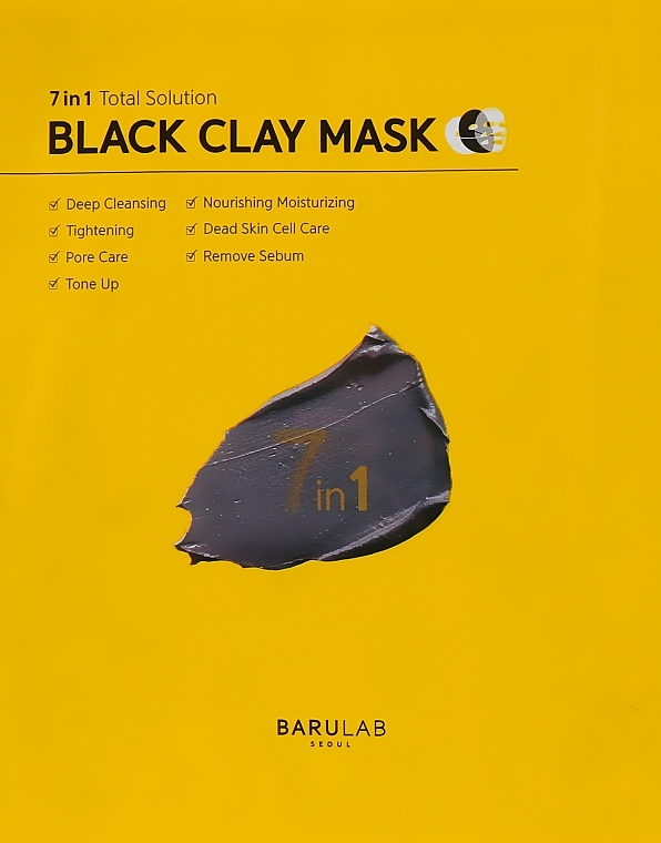 Cleansing Clay Sheet Mask - Barulab Black Clay Mask — photo N1