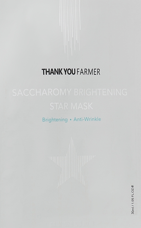 Anti-Aging Anti-Dullness Face Mask - Thank You Farmer Saccharomy Brightening Star Mask — photo N1