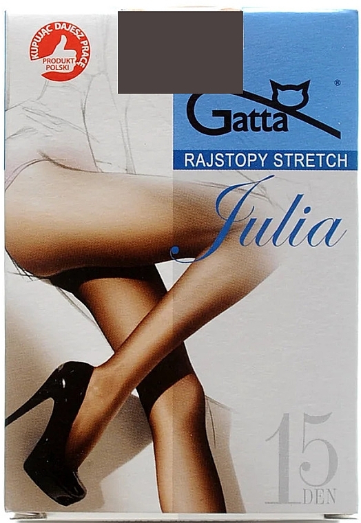 Tights "Julia Stretch" 15 Den, fumo - Gatta — photo N1