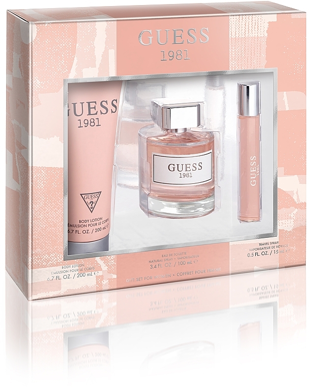 Guess 1981 - Set (edt/100ml + b/lot/200ml + edt/15ml) — photo N1