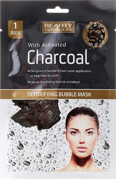 Face Mask - Beauty Formulas With Activated Charcoal Detoxifying Bubble Mask — photo N1