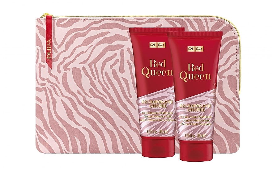 Set - Pupa Red Queen 005 (bag + Milk/200 ml + cream/200ml) — photo N1