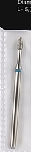 Diamond Nail File Drill Bit, narrow drop, 2.3 mm, blue - Head The Beauty Tools — photo N1