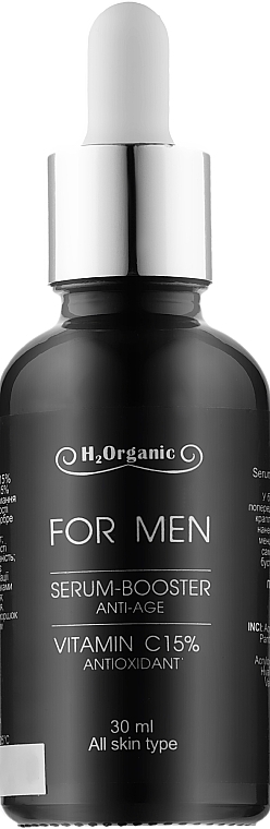 Vitamin C Booster Serum - H2Organic Serum Booster Anti-Age Vitamin C 15% Antioxidant For Men — photo N1