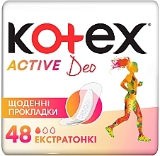 Fragrances, Perfumes, Cosmetics Super Thin Daily Liners, 48 pcs - Kotex Active Deo