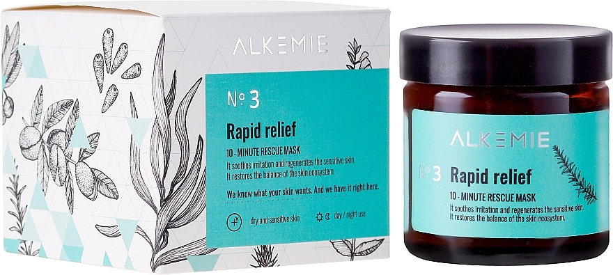 Revitalising Facial Mask - Alkmie Rapid Relief Rescue Mask — photo N2