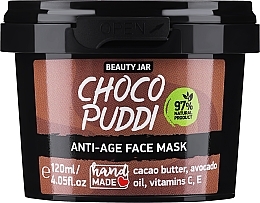 Fragrances, Perfumes, Cosmetics Anti-Aging Nourishing Face Mask with Cocoa - Beauty Jar Choco Puddy Anti-Aging Face Mask